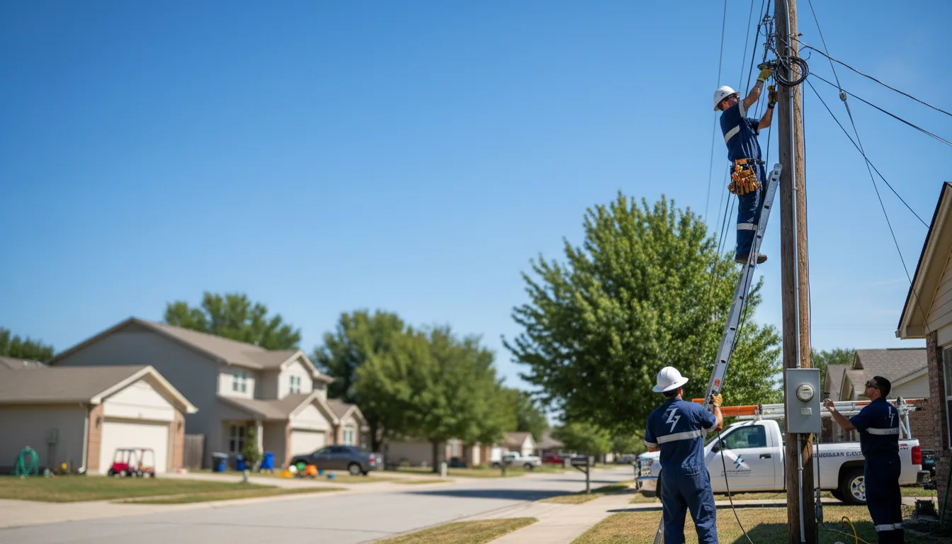 Residential electrician providing installation services in Deep River, IA